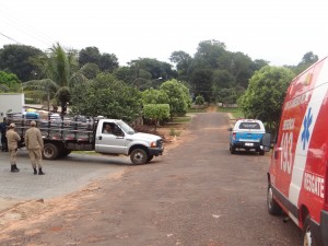 Saindo com as doações para entrega as famílias