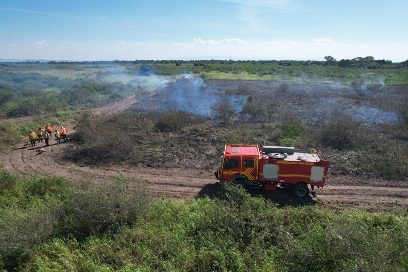 Corpo de Bombeiros Militar intensifica combate aos incêndios florestais na divisa com MT